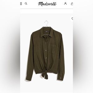 Madewell Flannel Front Tie Shirt